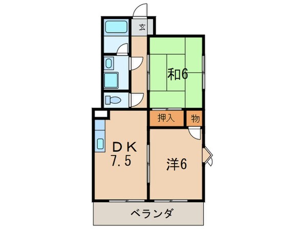 サンハイツビレッジ Ⅲの物件間取画像